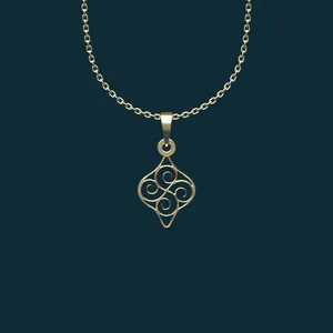 گردنبند طلا 18 عیار زنانه مدوپد مدل هندسی کد BB2-1-1107