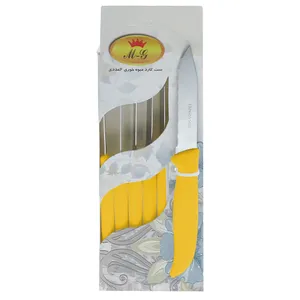 کارد میوه خوری مدل اره ای ام جی بسته 6 عددی