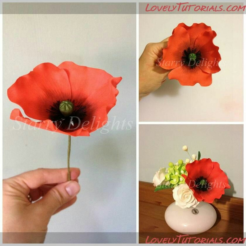 سیلیکون قالب گیری به گز مدل گل شقایق مجموعه 3 عددی