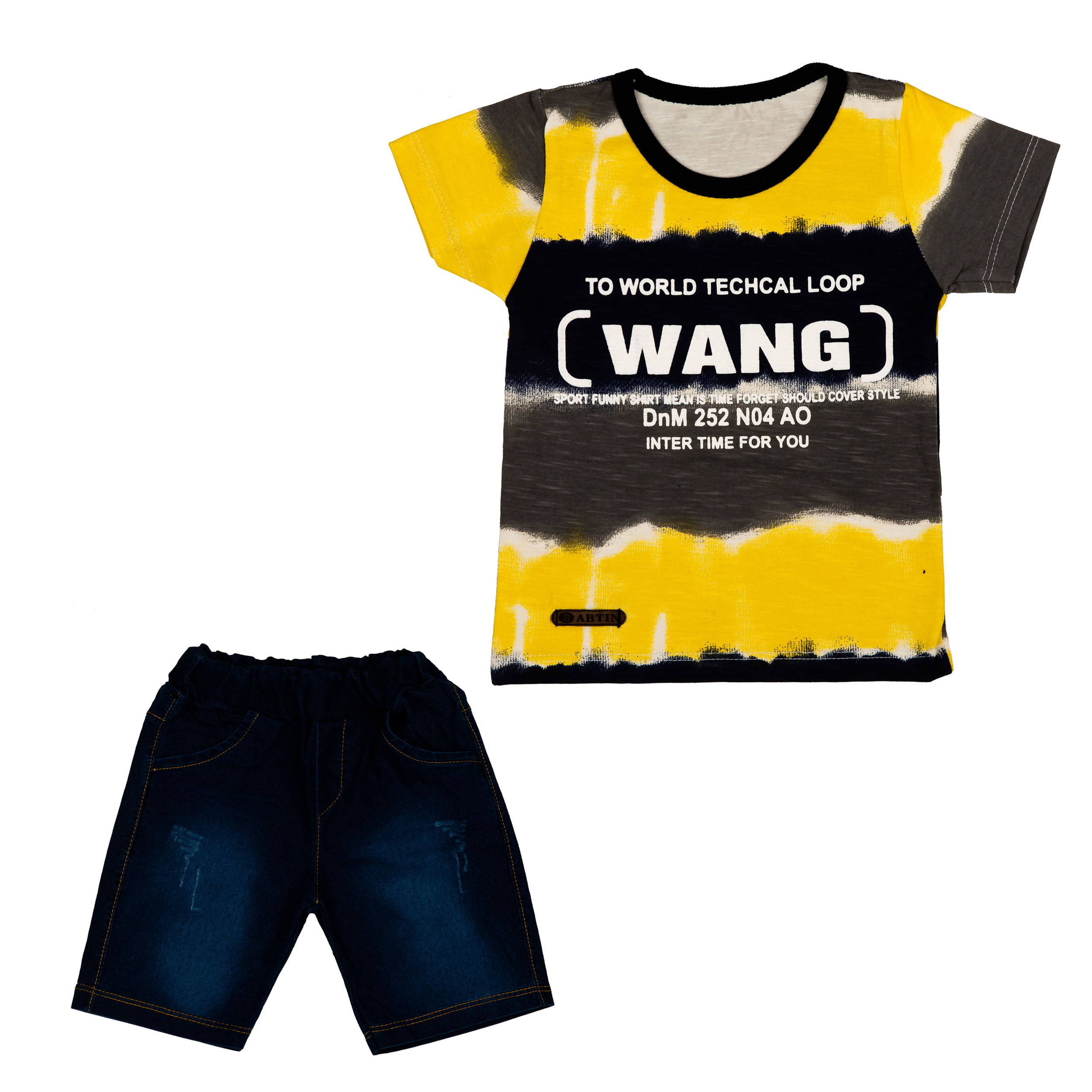ست تیشرت و شلوارک پسرانه مدل 3 AB.Wang