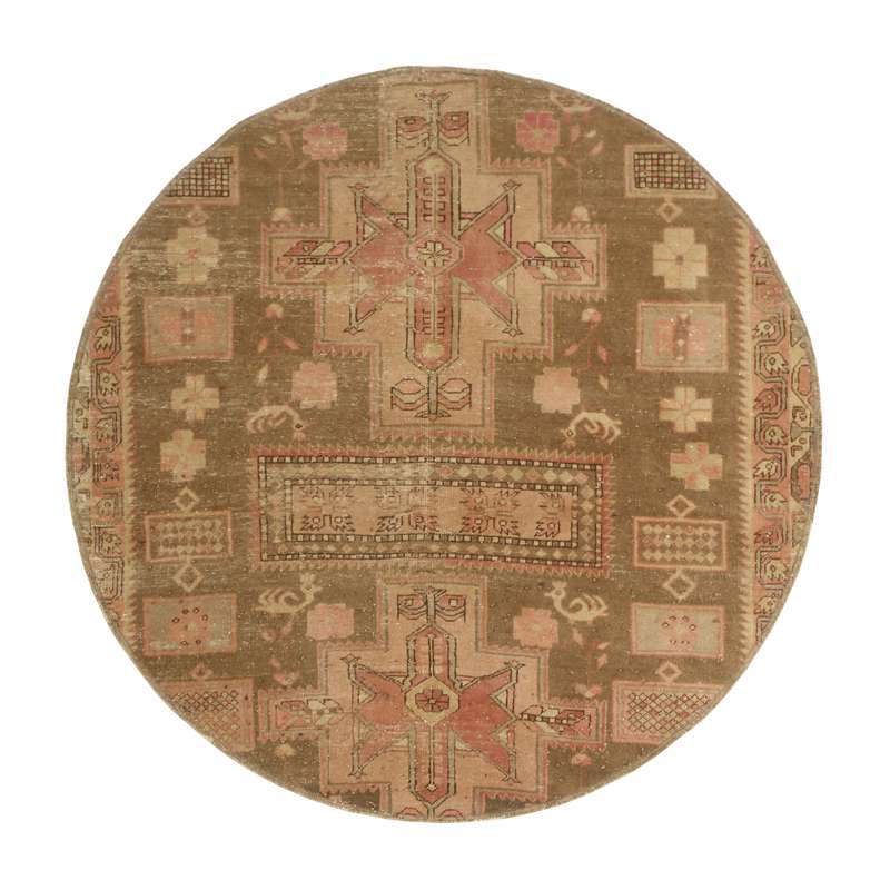 فرش دستبافت رنگ شده دو متری طرح وینتیج کد 537299