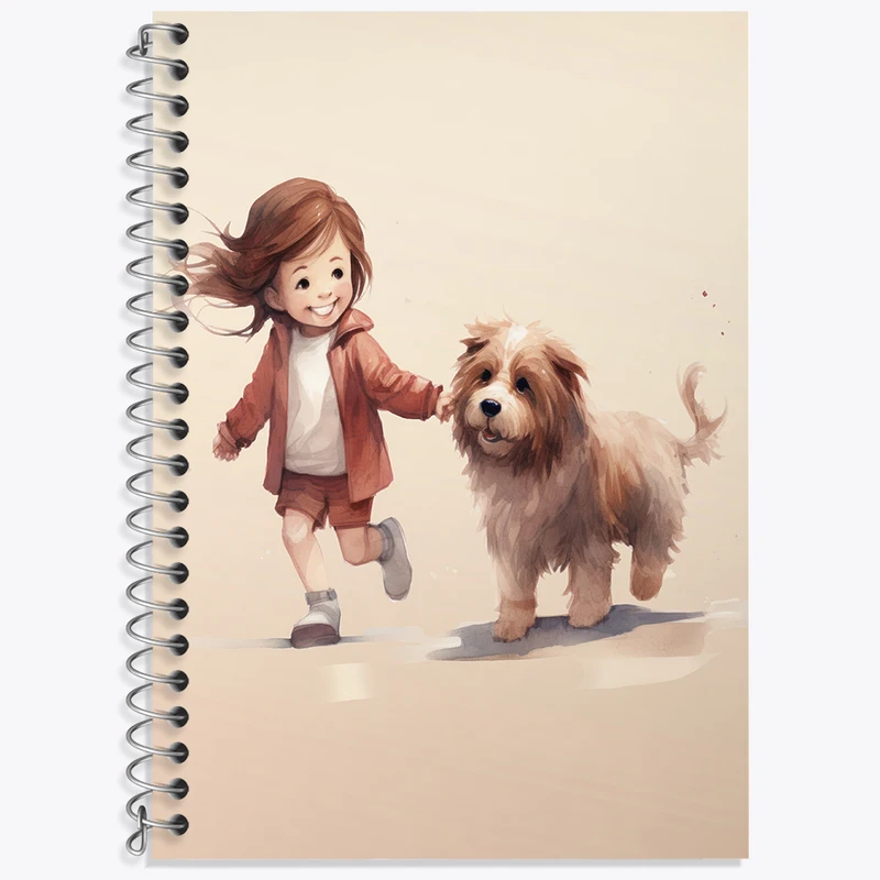 دفتر نت موسیقی 50 برگ خندالو طرح دختر و سگ کد N2218