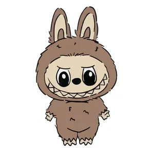 استیکر پارچه و لباس پاد آفرین مدل عروسک لبوبو Labubu کد S2037