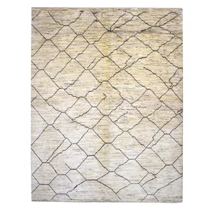 گبه دستباف سه متری طرح مراکشی کد 38882
