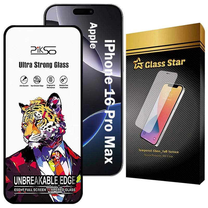 محافظ صفحه نمایش گلس استار مدل PICSOG مناسب برای گوشی موبایل اپل iPhone 16 Pro Max