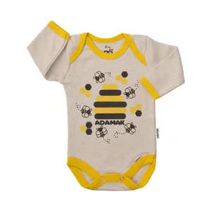  بادی آستین بلند نوزادی آدمک طرح زنبور 