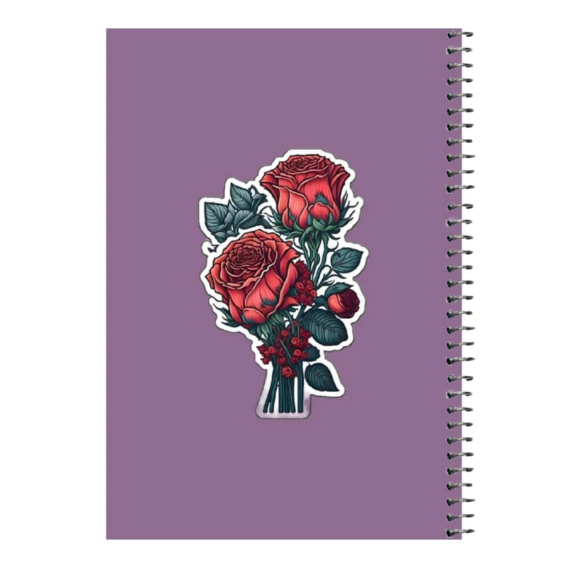 دفتر مشق 80 برگ اس جی مدل گل رز     