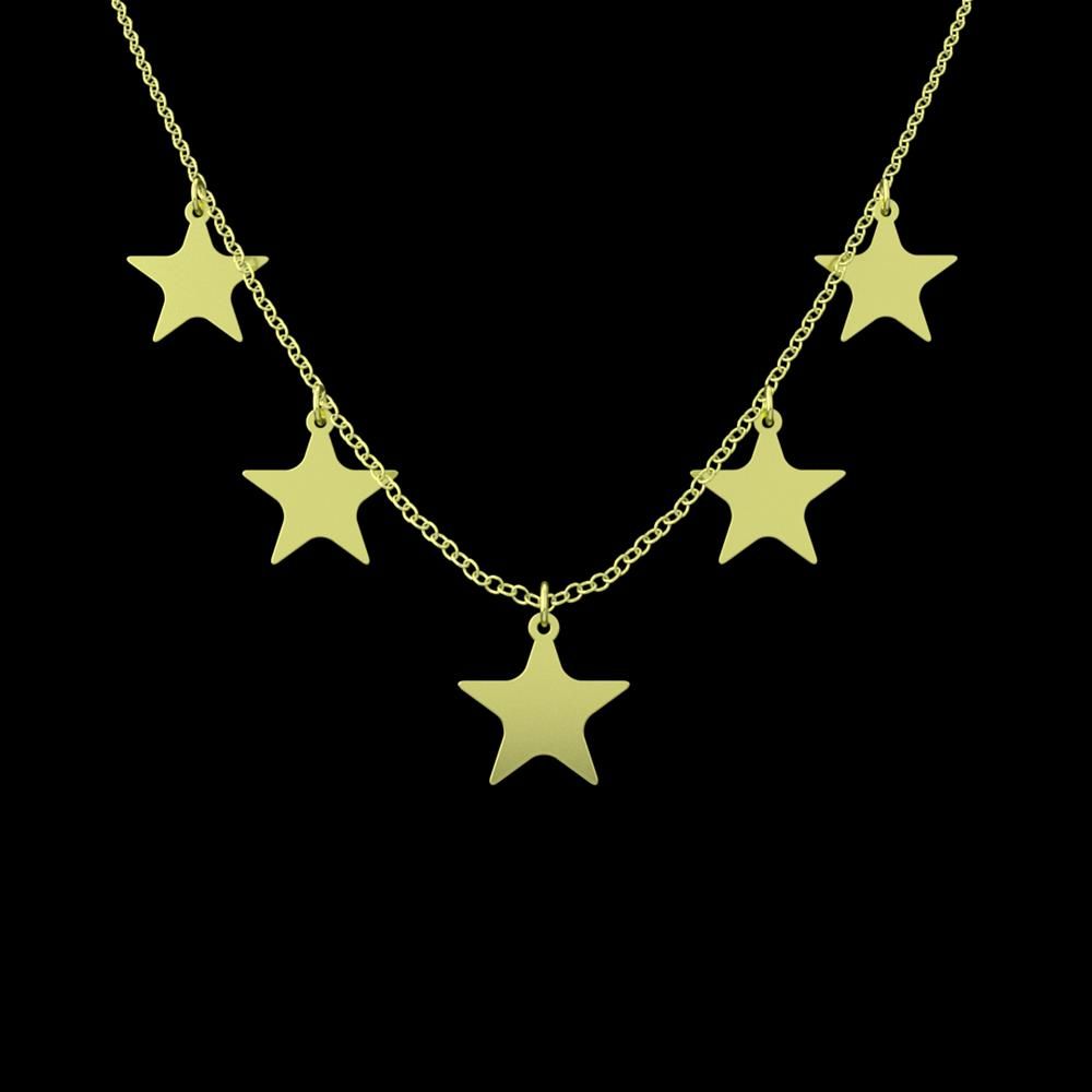 گردنبند طلا 18 عیار زنانه مدوپد مدل ستاره کد RNA15408 - - 1