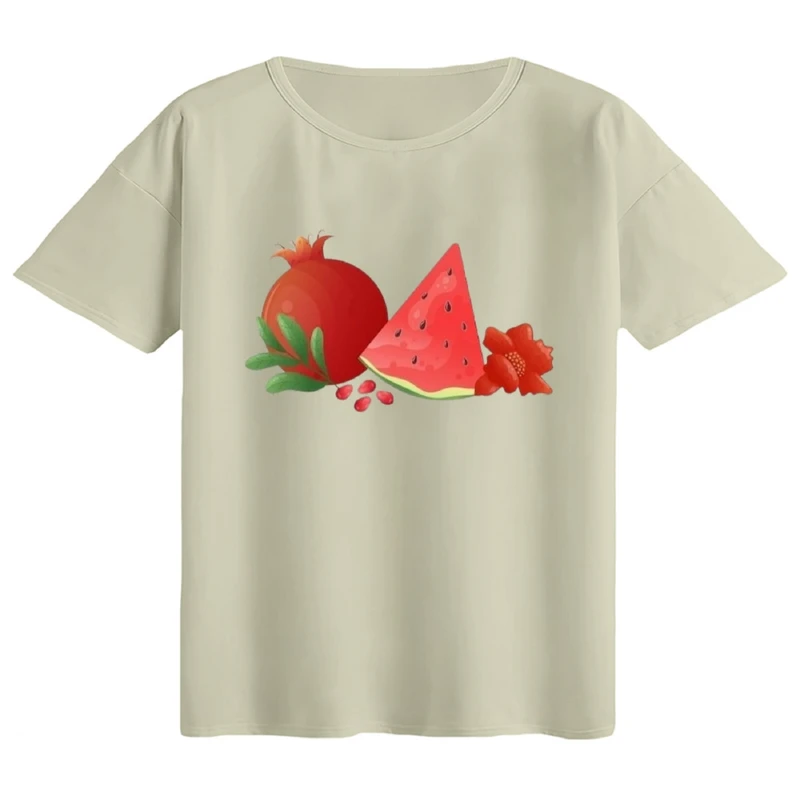 تی‌شرت اورسایز آستین کوتاه زنانه مدل باکسی طرح یلدا کد 9