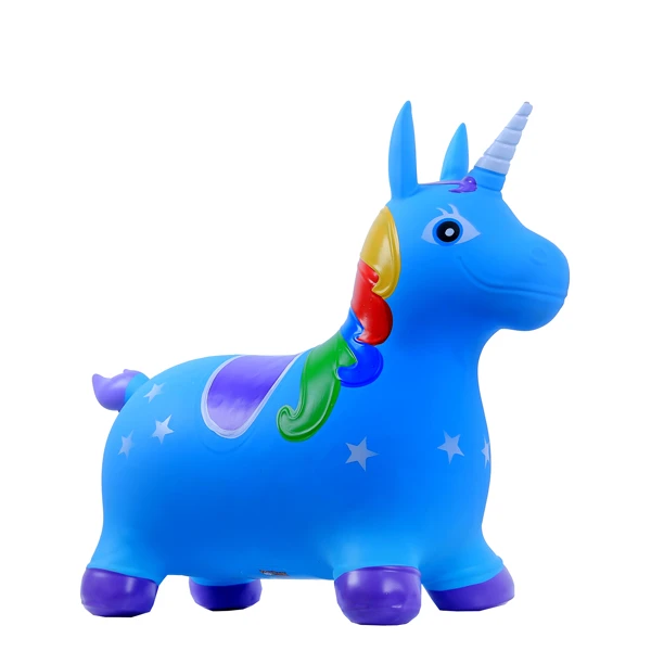 عکس شماره 5 : عروسک بادی مدل پرشی اسب شاخ دار یونیکورن