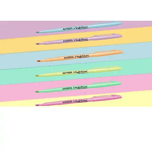 ماژیک علامت گذار لاکسر مدل قلمی پاستلی بسته 6 عددی