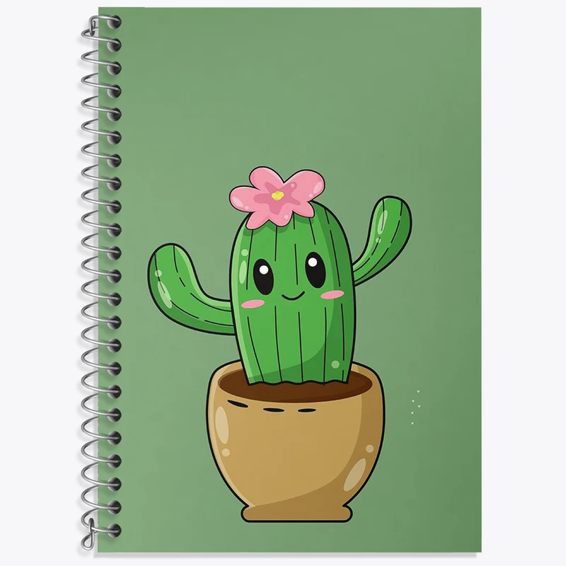 دفتر نت موسیقی 50 برگ خندالو طرح کاکتوس کیوت کد N1961