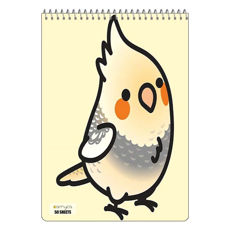 دفتر نقاشی 50 برگ سیمی کارنیکا طرح طوطی Parrot کد 91900