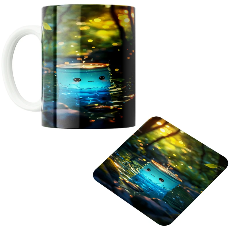 ماگ مدل جنگل کد 11 به همراه زیر لیوانی