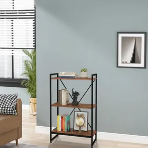 کتابخانه سه طبقه دیزم مدل مونتاژی LIB_60×100_BRN