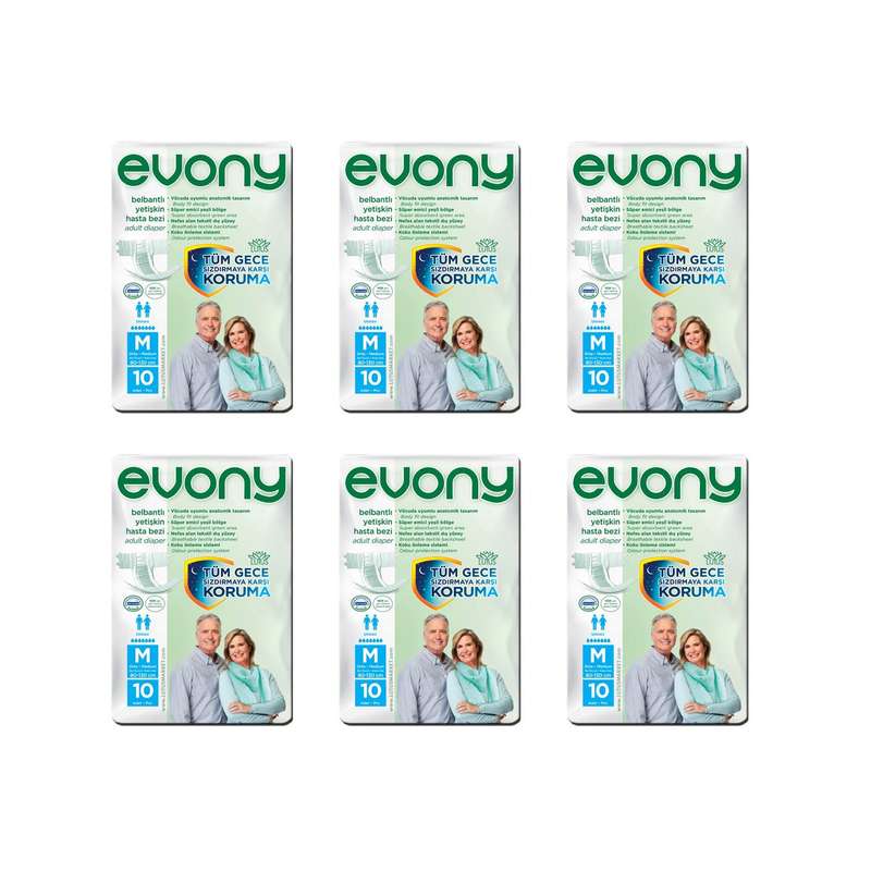 پوشینه چسبی بزرگسال اوونی کد 01 سایز متوسط مجموعه 6 عددی