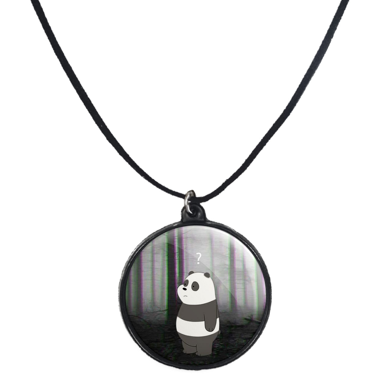 گردنبند پرمانه طرح خرس‌های کله‌فندقی کد pmb.10180 مدل دو طرفه