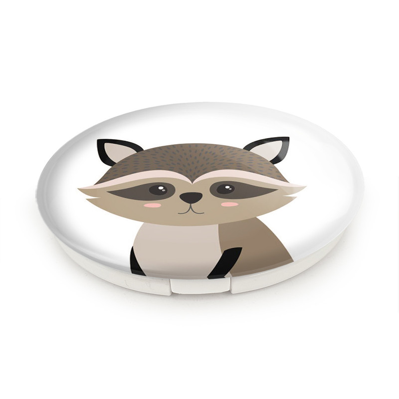 آینه جیبی خندالو طرح راکون مدل تاشو کد 5188