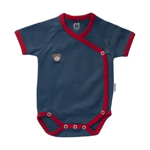 بادی آستین کوتاه آدمک مدل کله خرس رنگ سرمه ای