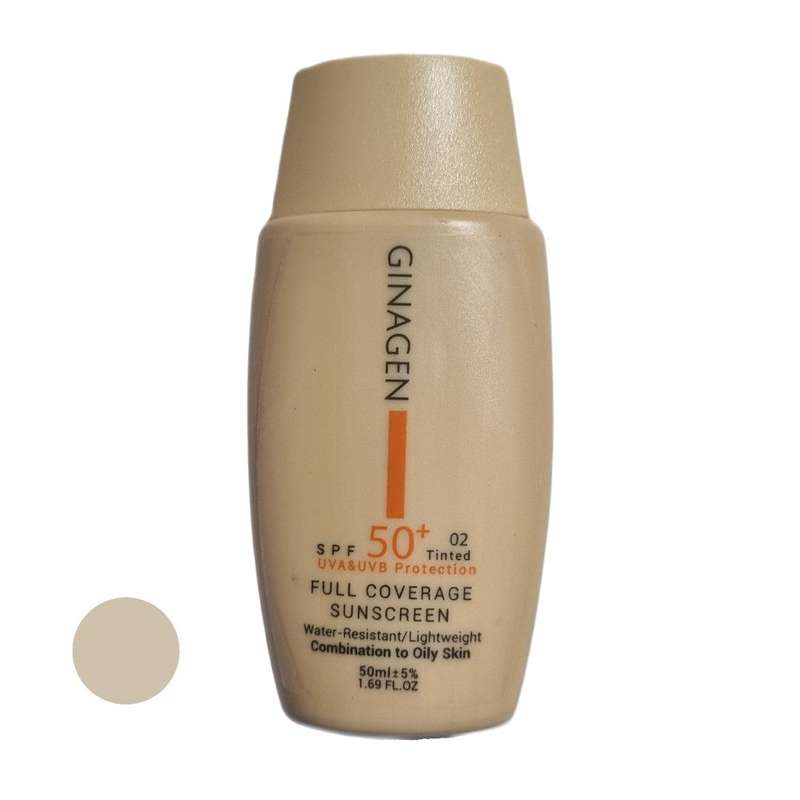 کرم ضد آفتاب رنگی ژیناژن SPF 50 مدل 02 مناسب پوستهای چرب حجم 50 میلیلیتر کرم ضد آفتاب رنگی ژیناژن SPF 50 مدل 02 مناسب پوستهای چرب حجم 50 میلیلیتر