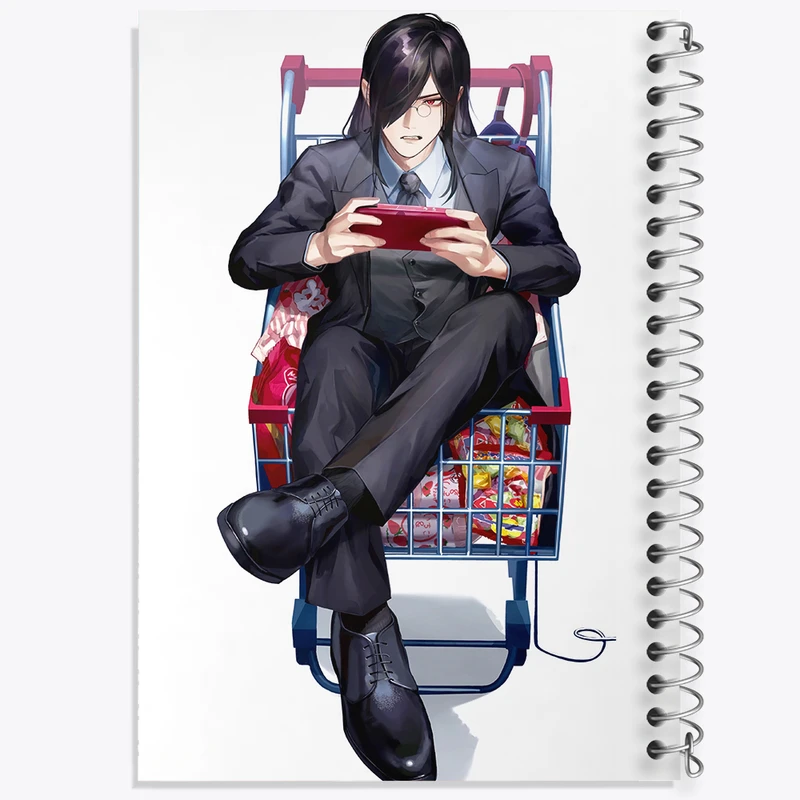 دفتر ژورنال نویسی 50 برگ خندالو مدل نقطه ای طرح فانفیر انیمه اژدهای خدمتکار کوبایاشی کد 36294