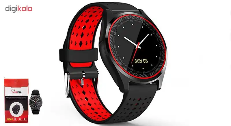 ساعت مچی هوشمند مدل V9 همراه محافظ صفحه نمایش شیدتگ