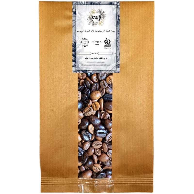 دانه قهوه میکس مدیوم دارک 80%روبوستا 20%عربیکا دیمه - 1 کیلو