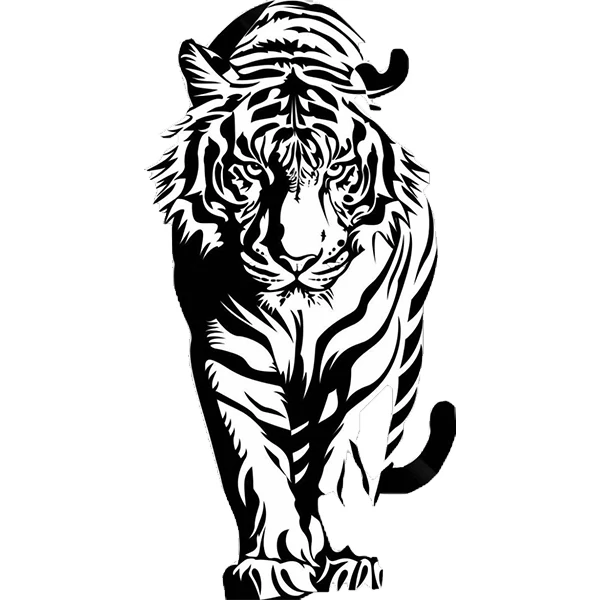 استیکر پارچه و لباس پاد آفرین طرح ببر کد 3769