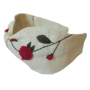 تل مو زنانه مدل پاپیون گلدوزی دست ساز