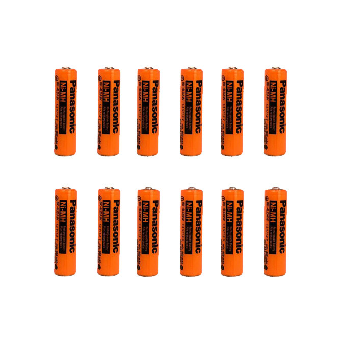 باتری نیم قلمی قابل شارژ پاناسونیک مدل BK-4LDAW/2BT بسته 12 عددی