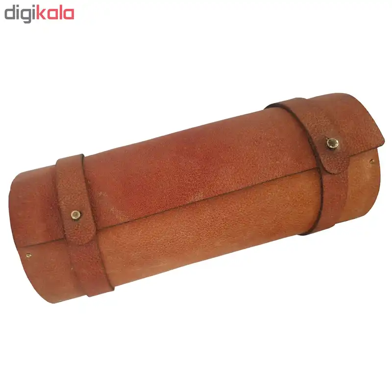 کیف لوازم آرایشی چرم طبیعی شتر دست دوز لمونو مدل نگار کد KA25