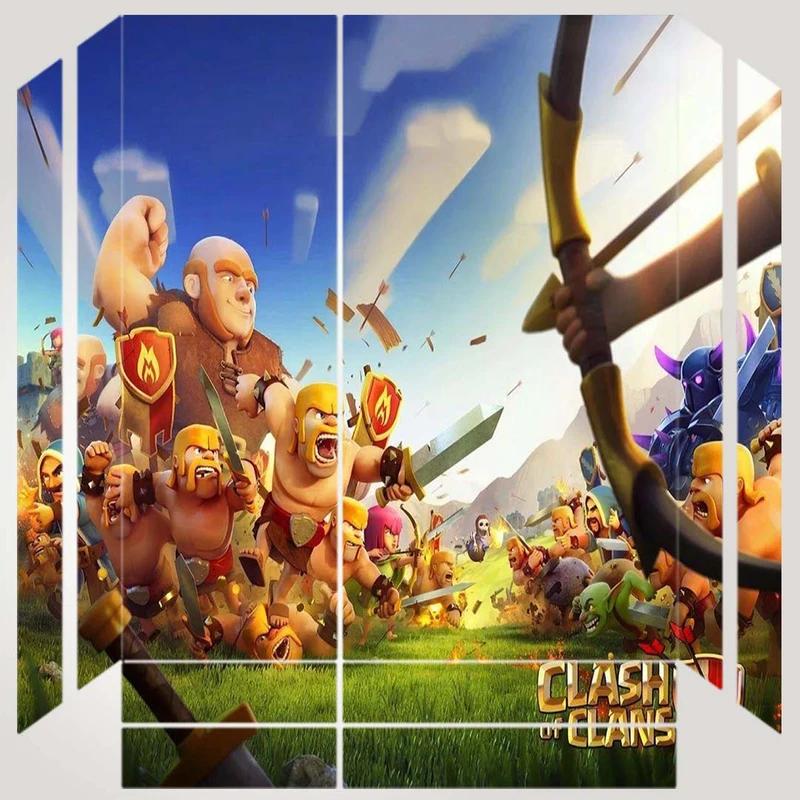 استیکر پلی استیشن 4 مدل ps4 fat طرح clash of clans   کد PS-1010