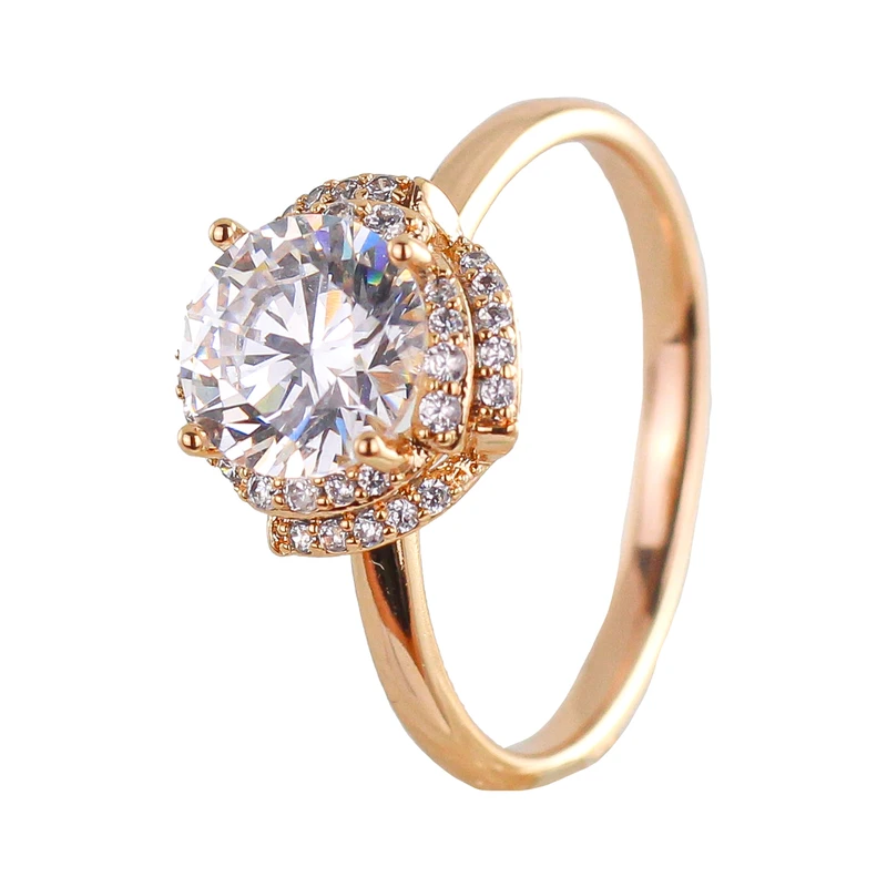 انگشتر زنانه ژوپینگ مدل تک نگین کد AAE337