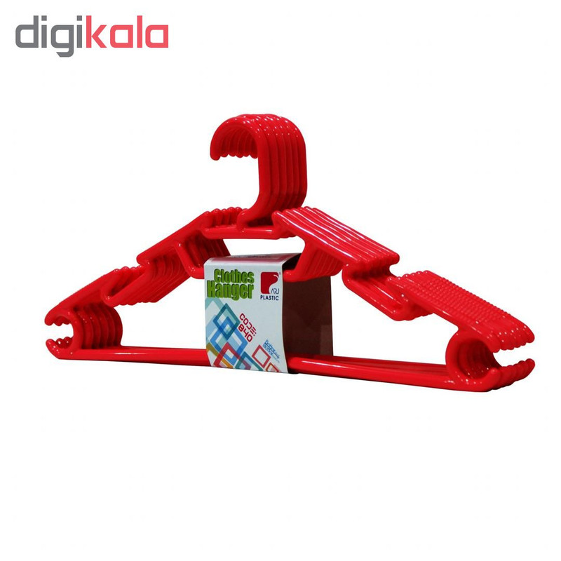 چوب لباسی ارج پلاستیک کد 840 بسته 6 عددی