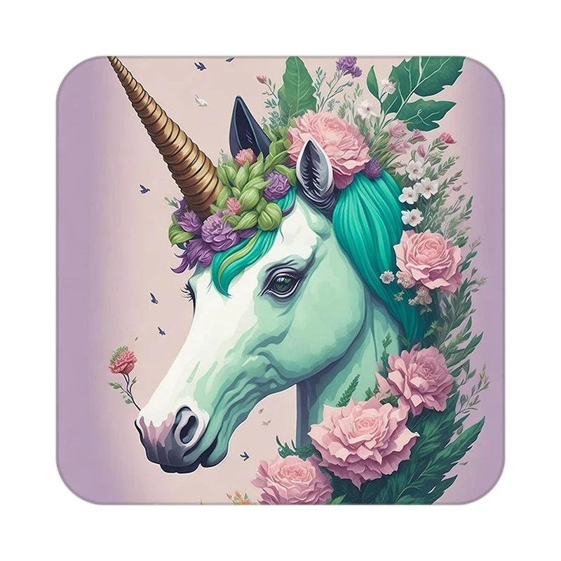 زیر لیوانی کاکتی طرح اسب تک شاخ و یونیکورن مدل mp31042