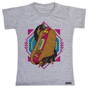 تی شرت آستین کوتاه پسرانه 27 مدل Hot Dog کد MH770