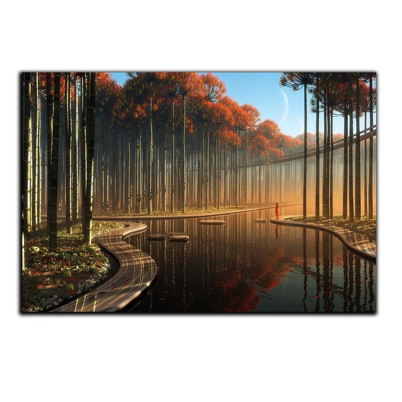 تابلو شاسی بکلیت طرح جنگل پاییزی مدل SH-S5165