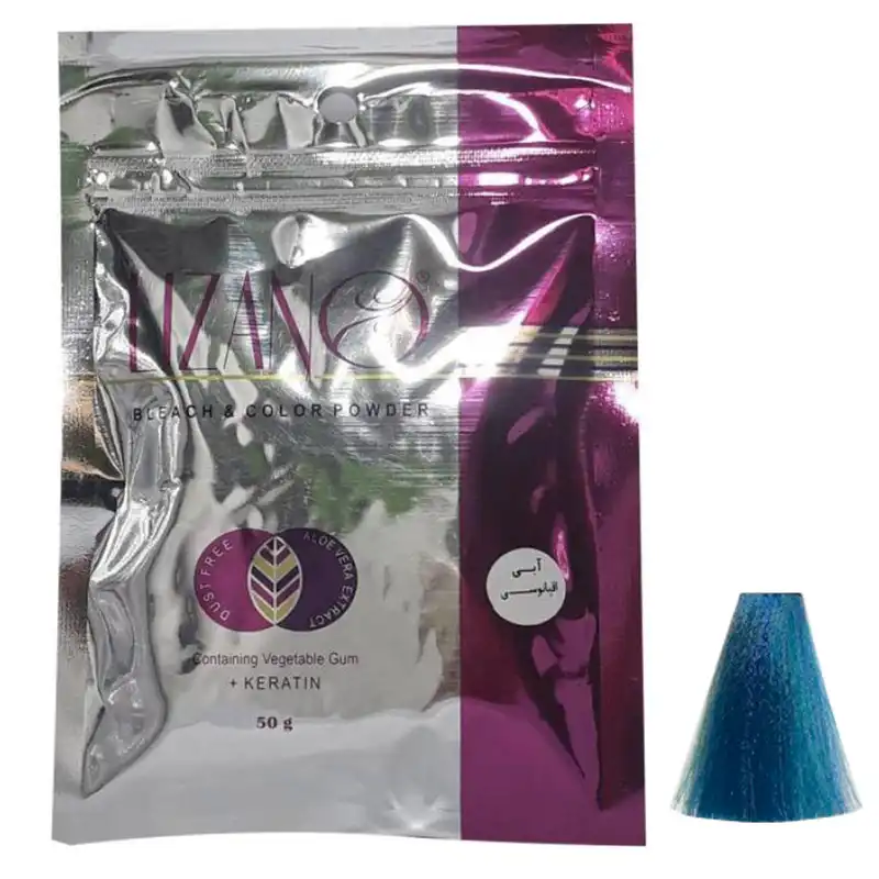 رنگ مو پودری لیزانو آبی اقیانوسی مدل Blue Ocean مقدار 50 گرم