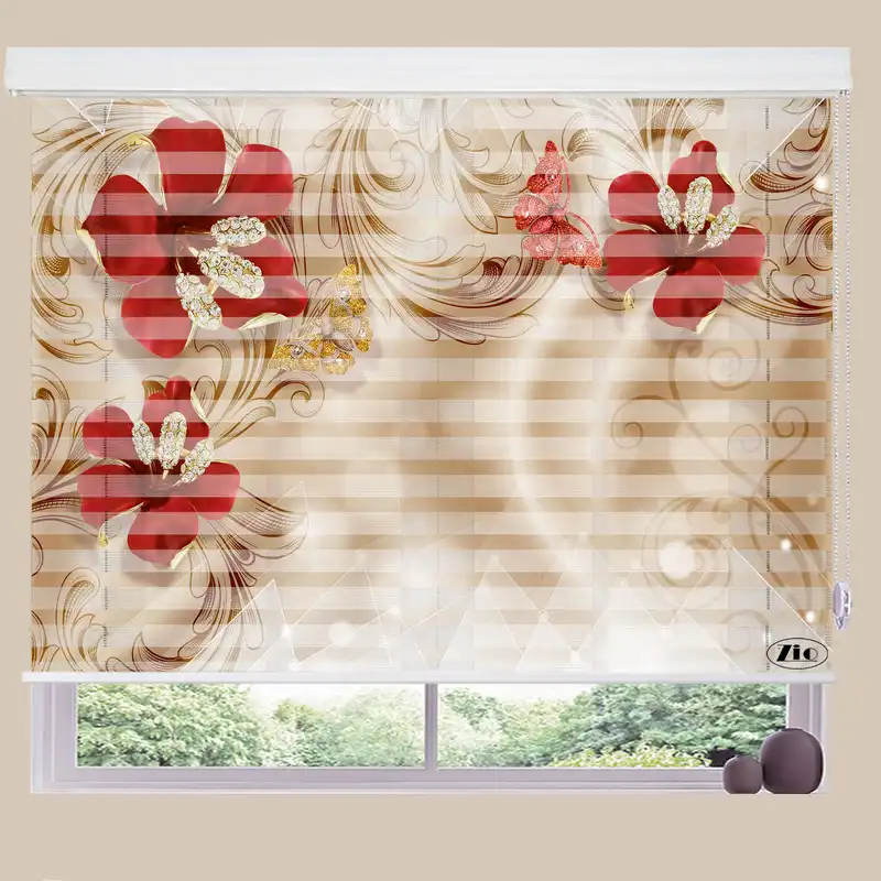 پرده زبرا زیو مدل 3D-1184 سایز 100x150 سانتی متر