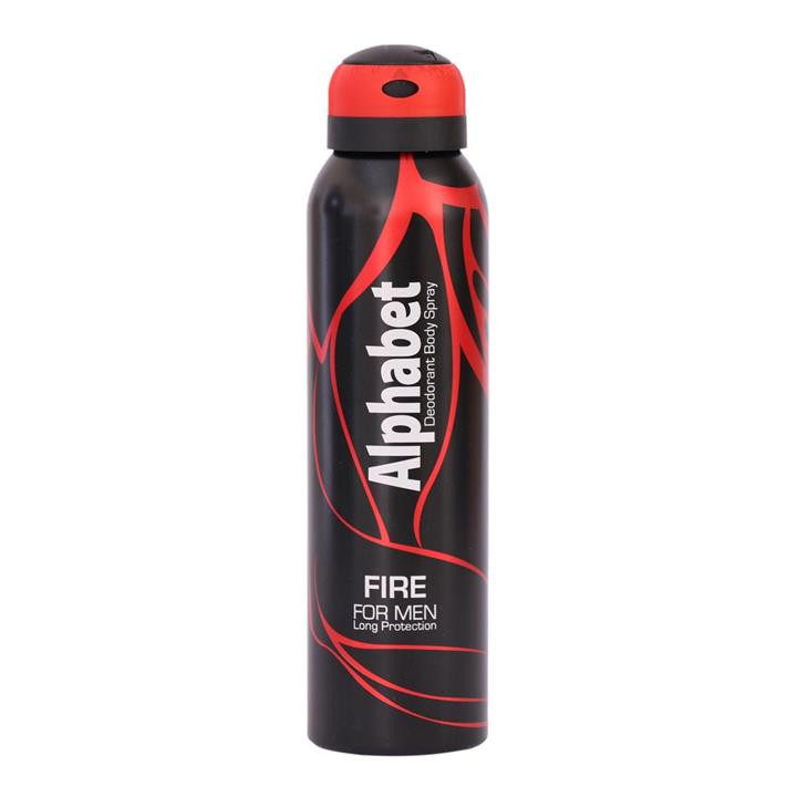 اسپری ضد تعریق مردانه آلفابت مدل fire حجم 150 میلی لیتر بسته 2 عددی