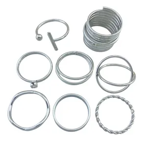 انگشتر زنانه مدل R4184 مجموعه 8 عددی