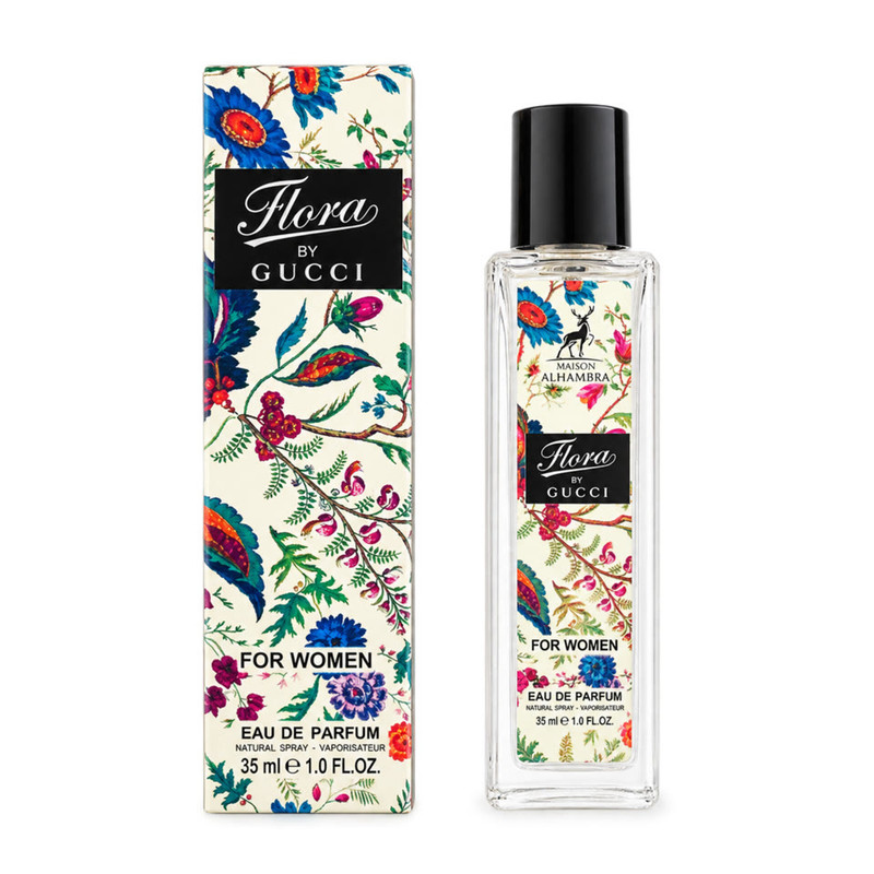 عطر جیبی زنانه الحمبرا مدل Flora BY Gucci با رایحه گلی و شیرین حجم 35 میلی‌لیتر
