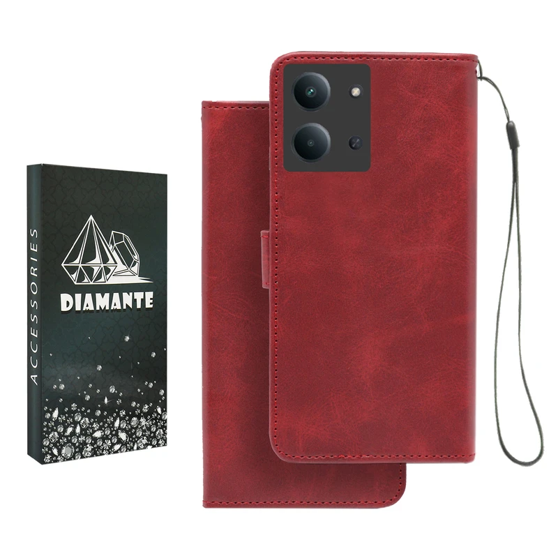 کیف کلاسوری دیامانته مدل Mortand Bk مناسب برای گوشی موبایل شیائومی Redmi 15C به همراه بندآویز