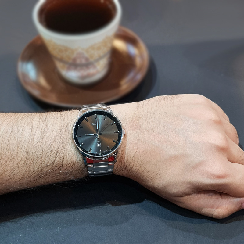 ساعت مچی عقربه‌ای مردانه کوارتز اسکمی مدل 1878SI به همراه دستبند