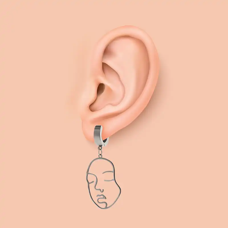 گوشواره زنانه پایتخت مدل PS533_GO فیک