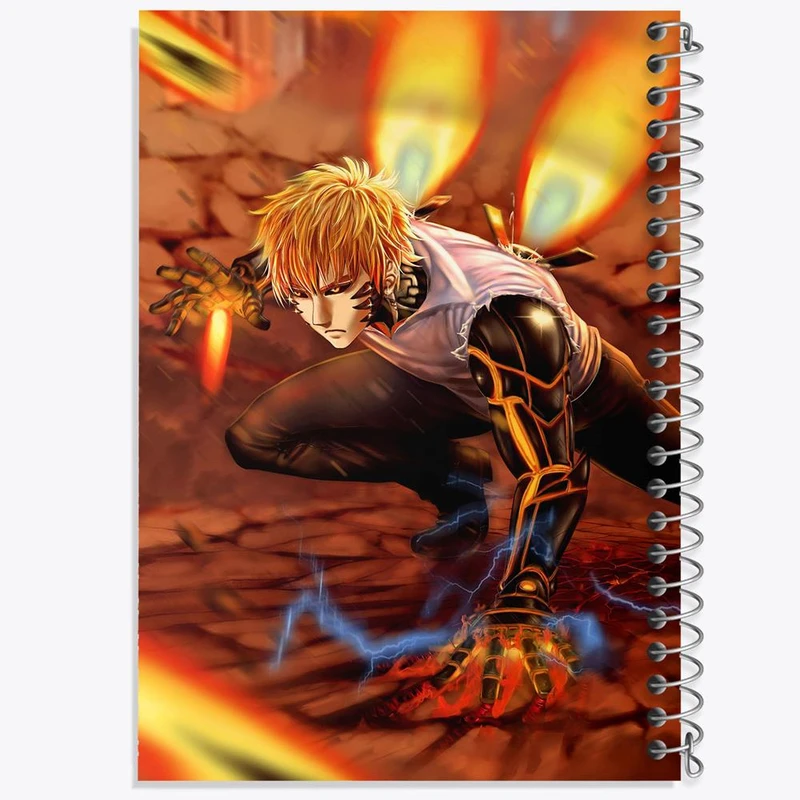 دفتر مشق 50 برگ خندالو مدل جنوس انیمه مرد تک مشتی One Punch Man  کد 11358