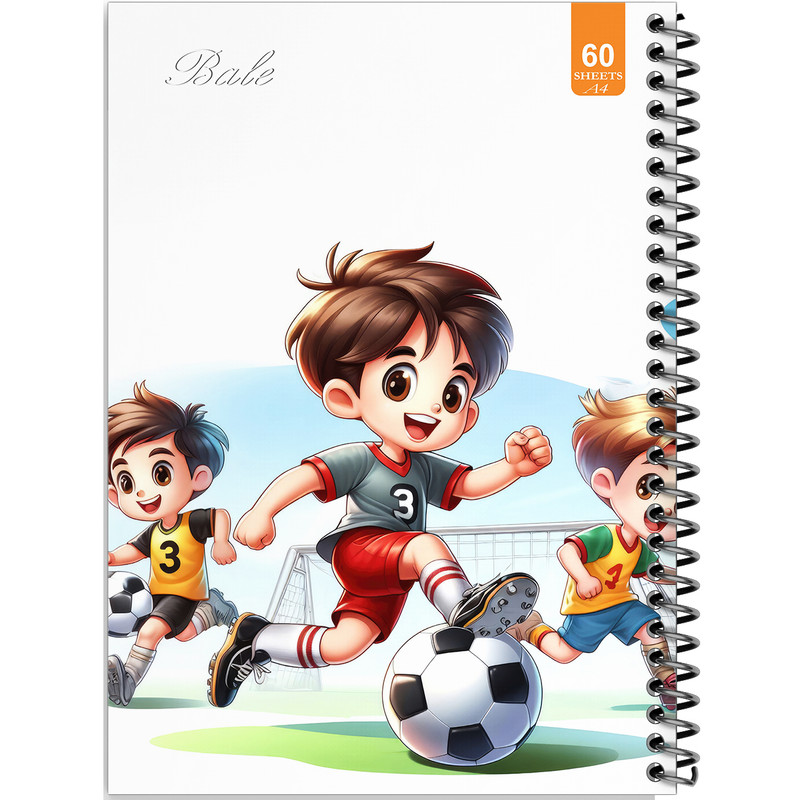 دفتر نقاشی 60 برگ انتشارات بله طرح فانتزی پسرانه فوتبال کد A4-O438