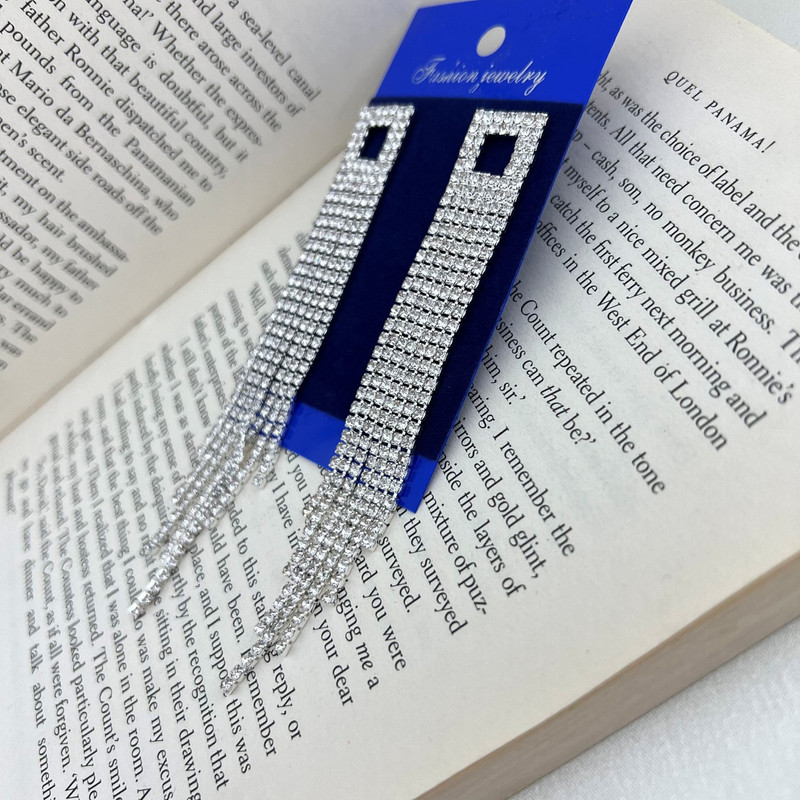 گوشواره زنانه مدل جواهری تنیسی کد E4800 گوشواره زنانه مدل جواهری تنیسی کد E4800