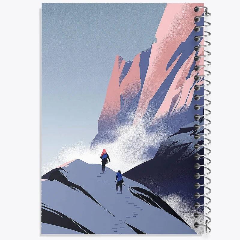 دفتر ژورنال نویسی 50 برگ خندالو مدل نقطه ای طرح کوهنورد کد F130