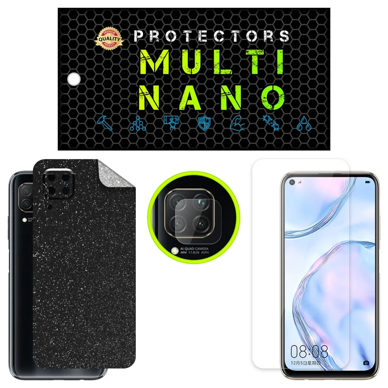 محافظ صفحه نمایش مولتی نانو مدل X-SLFG مناسب برای گوشی موبایل هوآوی Nova 7i به همراه برچسب پوششی  و محافظ لنز دوربین